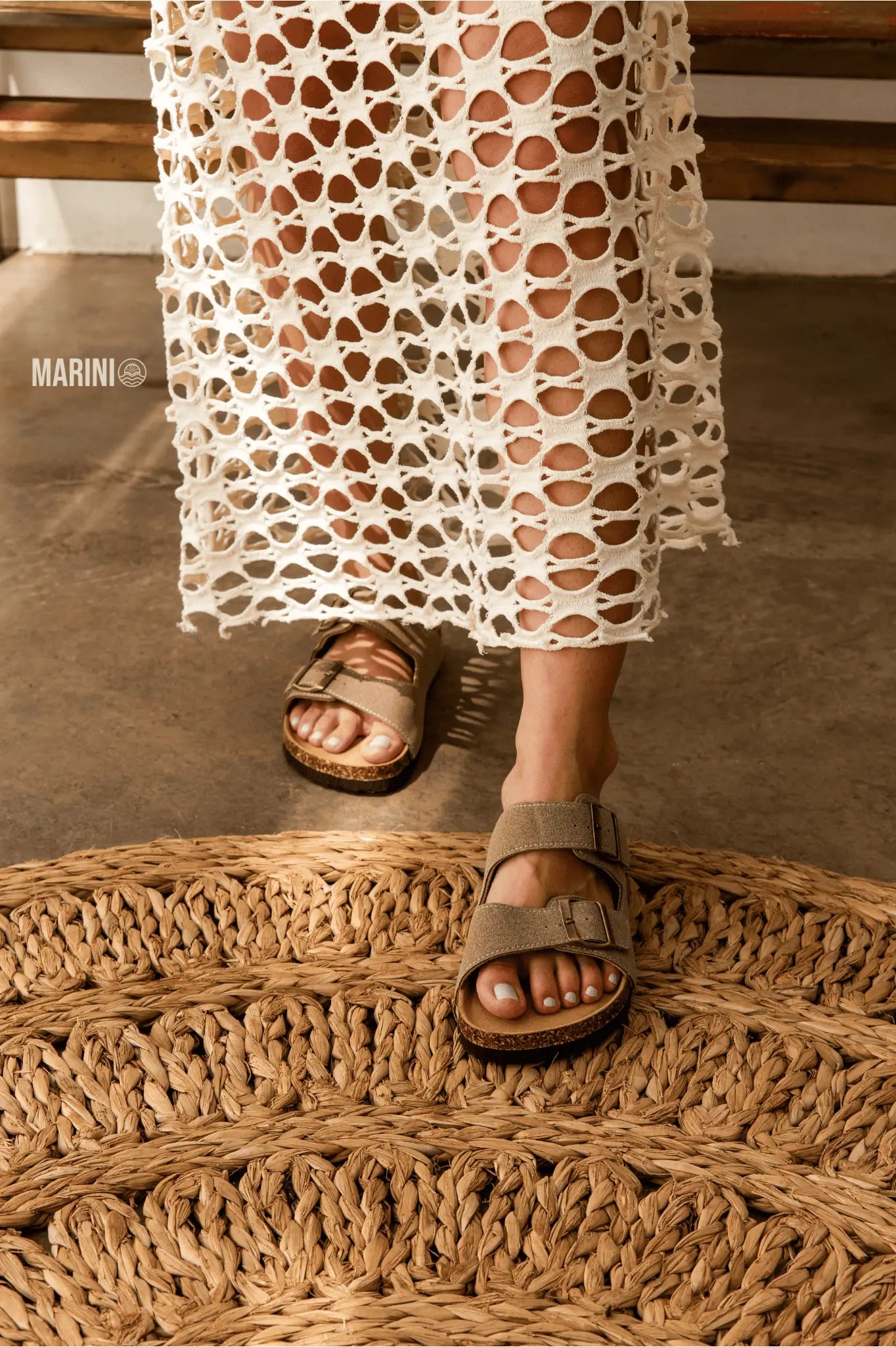 Lunbu Suede Sandal - Sand
