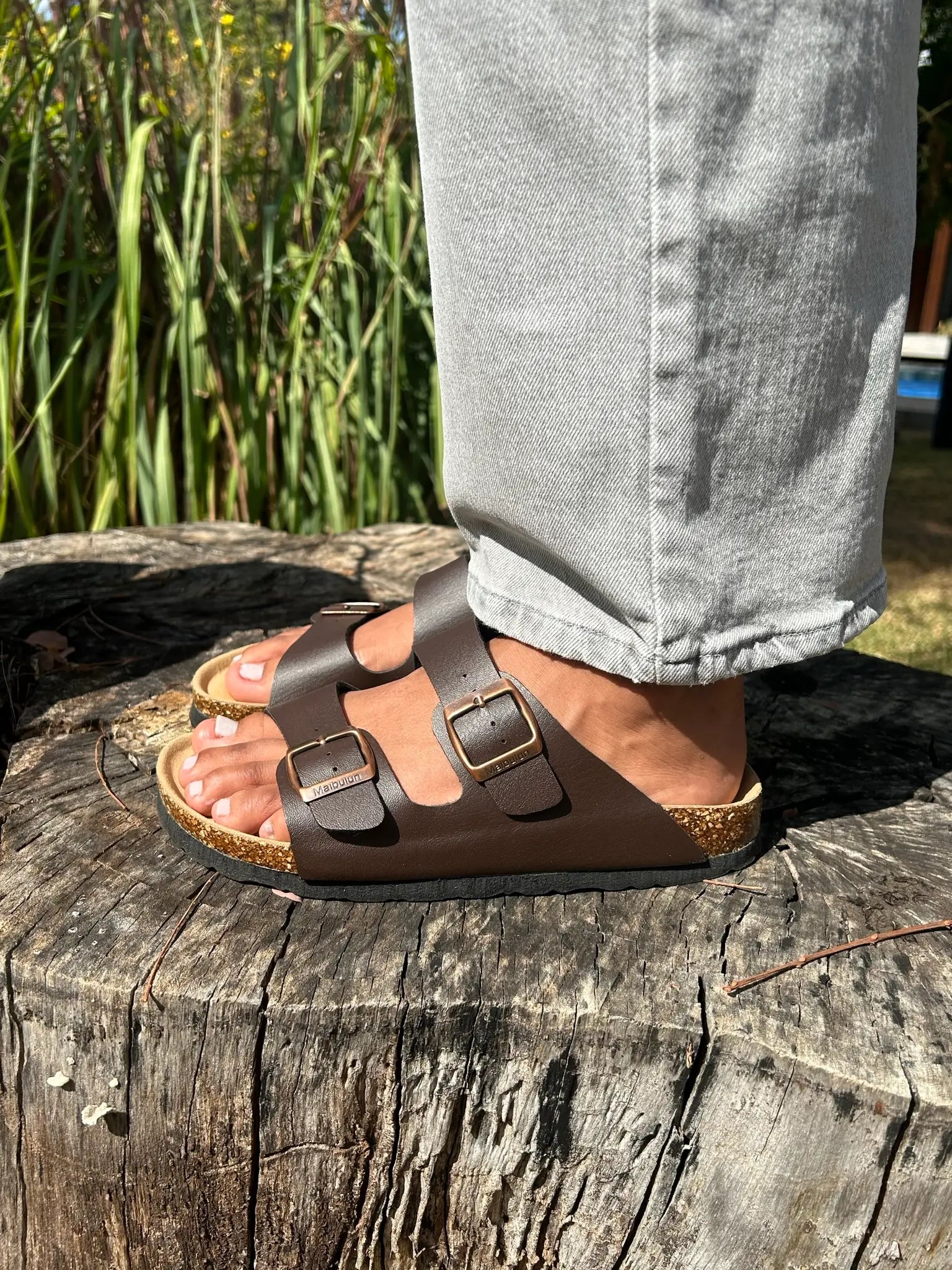 lunbu Leather Sandal - Brown