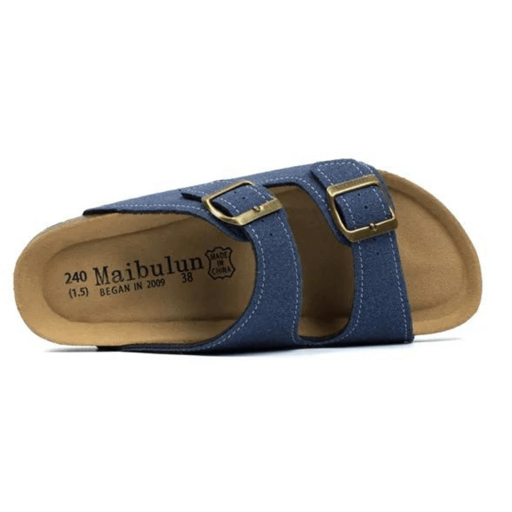Lunbu Suede Sandal - Blue