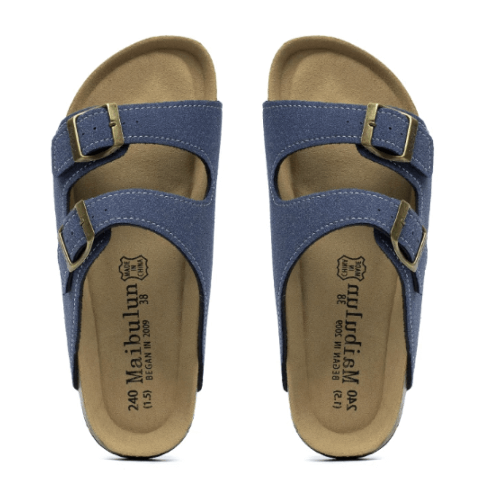 Lunbu Suede Sandal - Blue