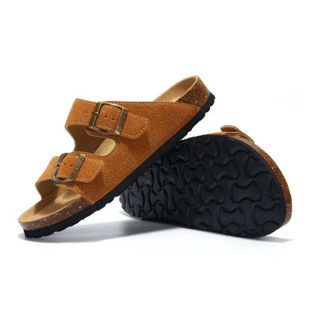 Lunbu Suede Sandal - Caramel