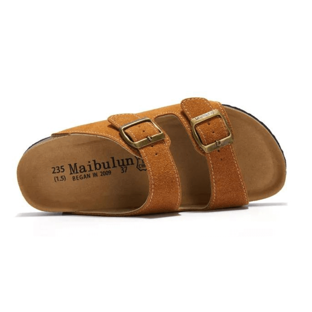 Lunbu Suede Sandal - Caramel