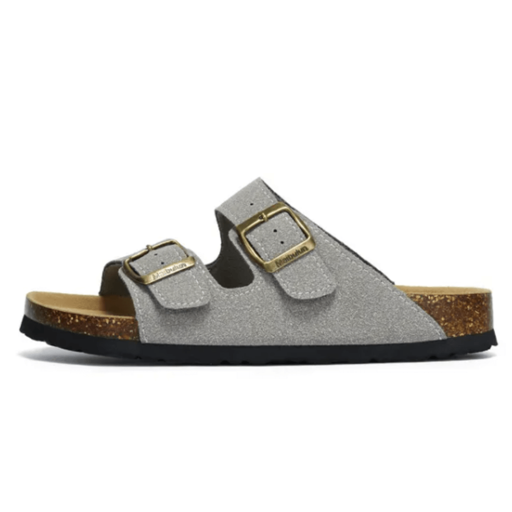 Lunbu Suede Sandal - Light Gray