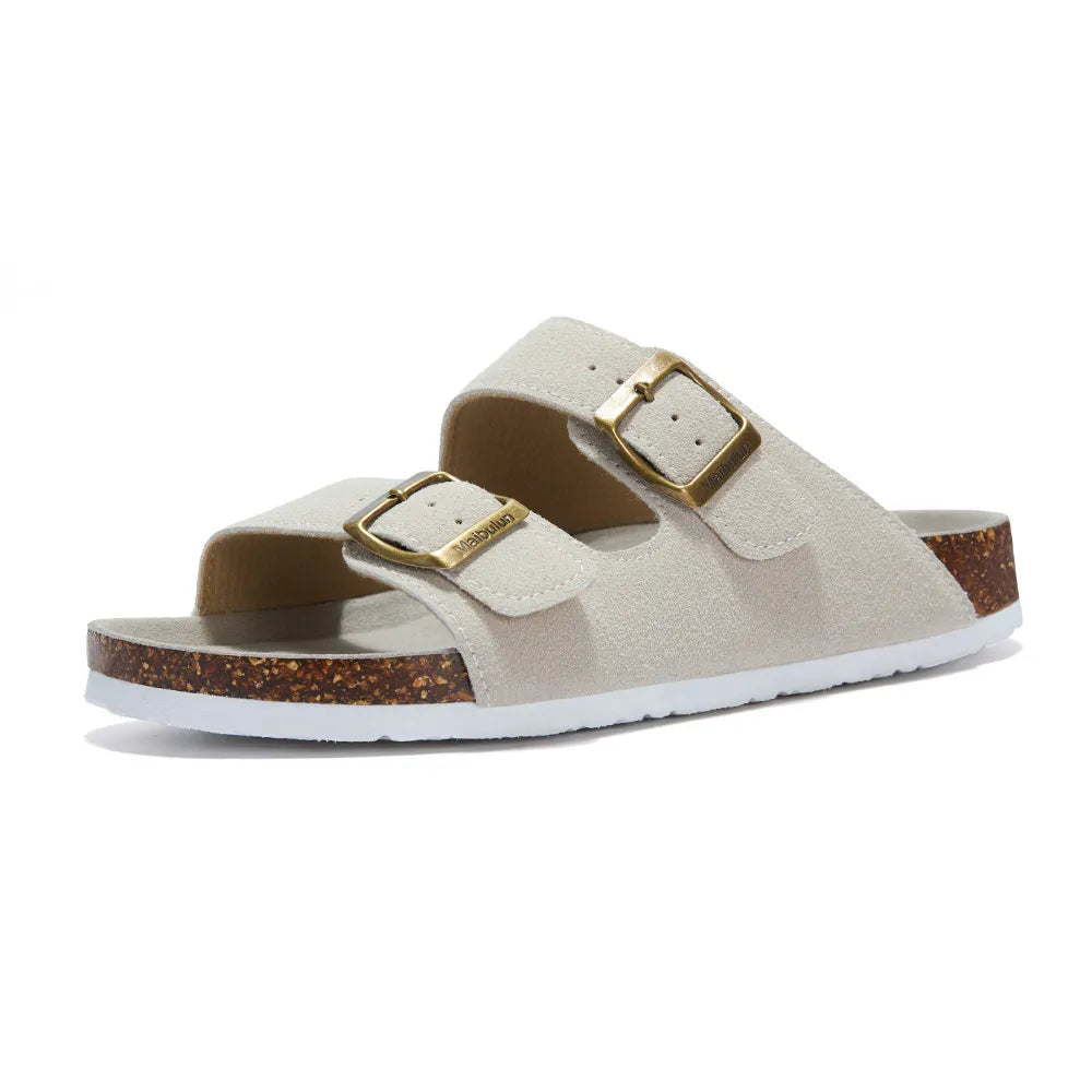 Lunbu Suede Sandal - Cream