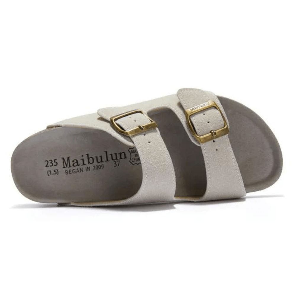 Lunbu Suede Sandal - Cream