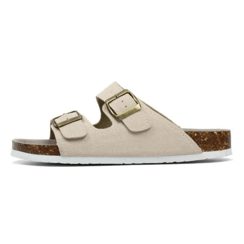 Lunbu Suede Sandal - Cream