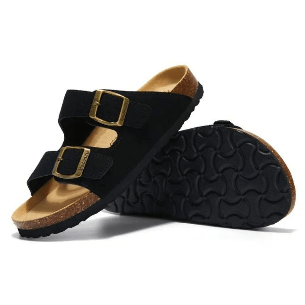 Pkity Suede Sandal - Black