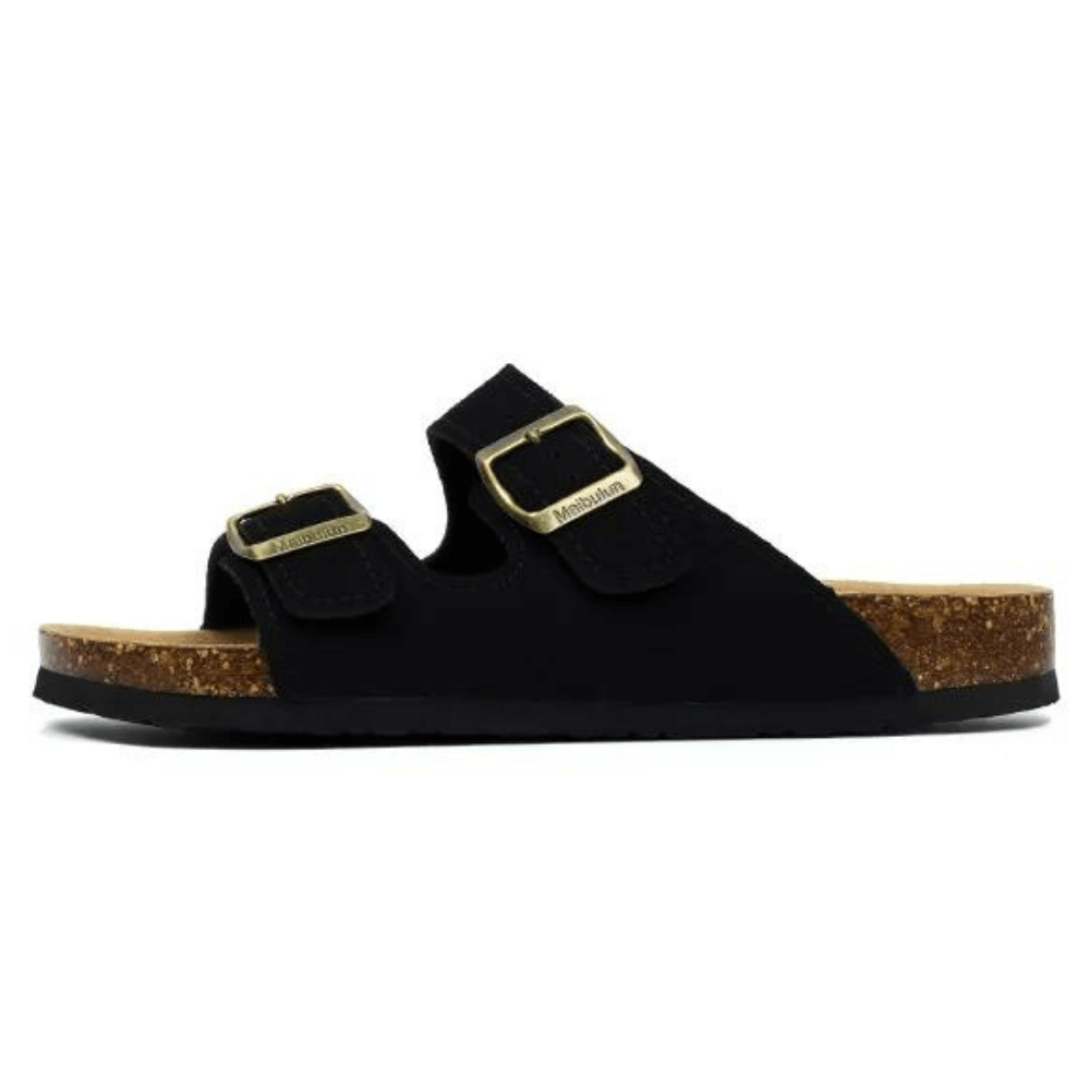 Lunbu Suede Sandal - Black