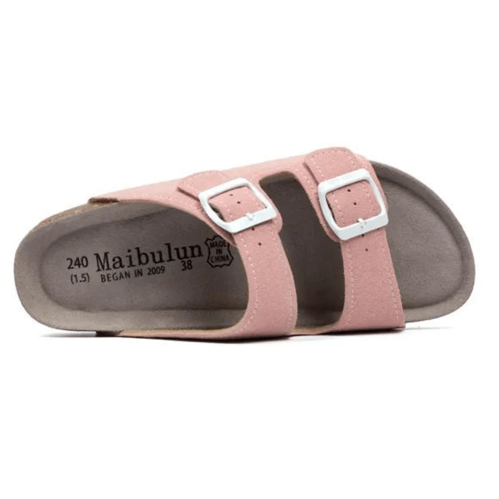 Lunbu Suede Sandal - Pink