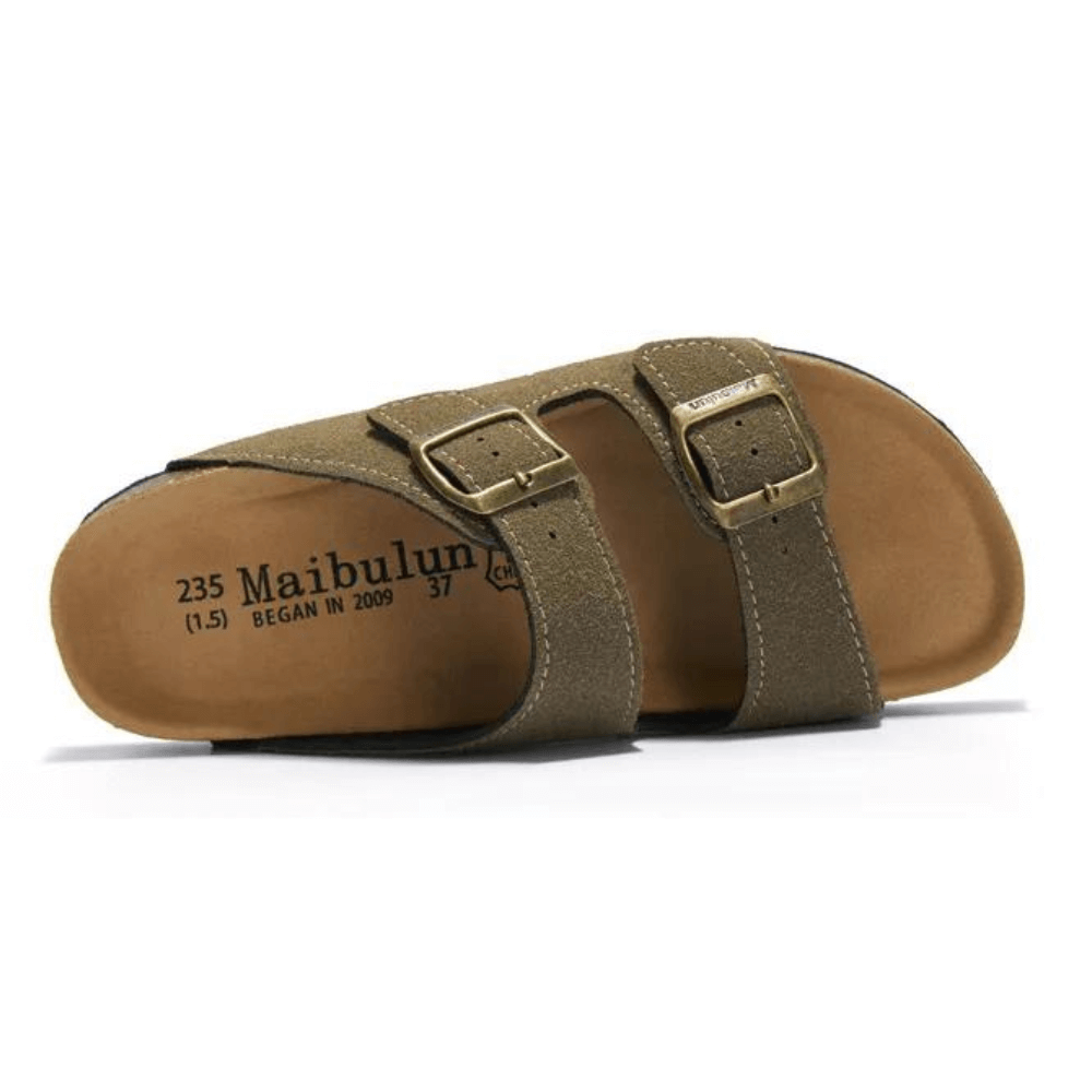 Lunbu Suede Sandal - Moss Green