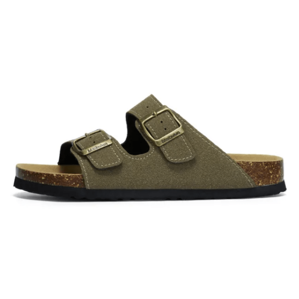 Lunbu Suede Sandal - Moss Green