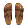 Lunbu  Suede Sandal - Reddish-Brown