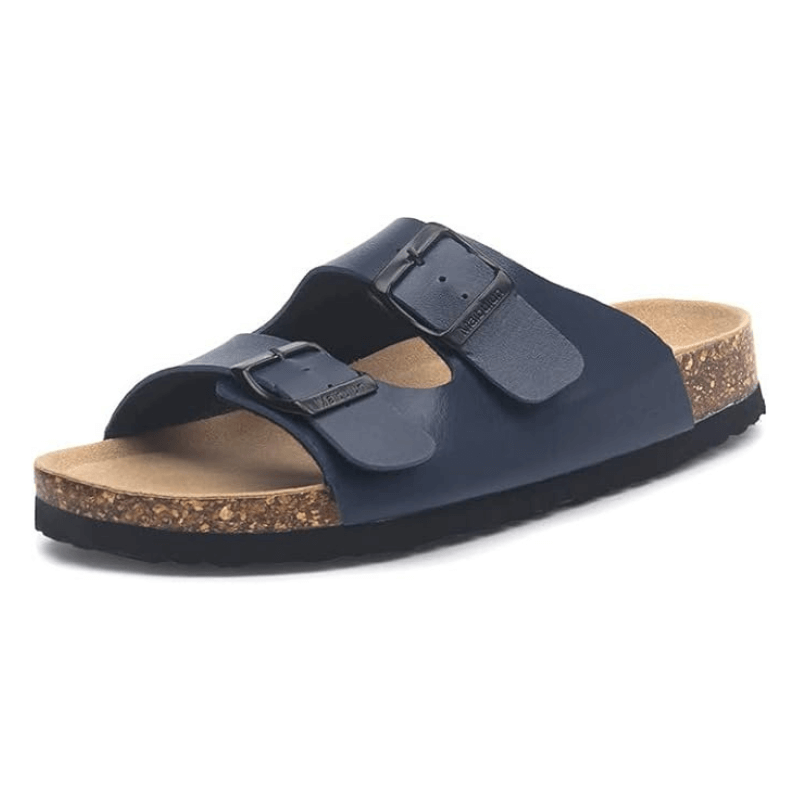 Lunbu Leather Sandal - Blue
