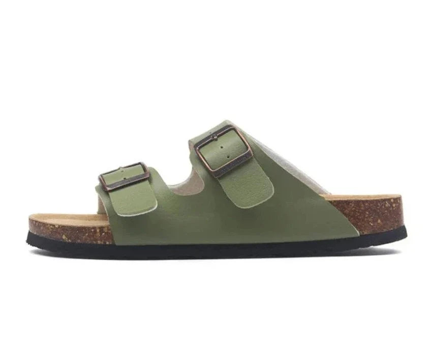 Lunbu Leather Sandal - Green