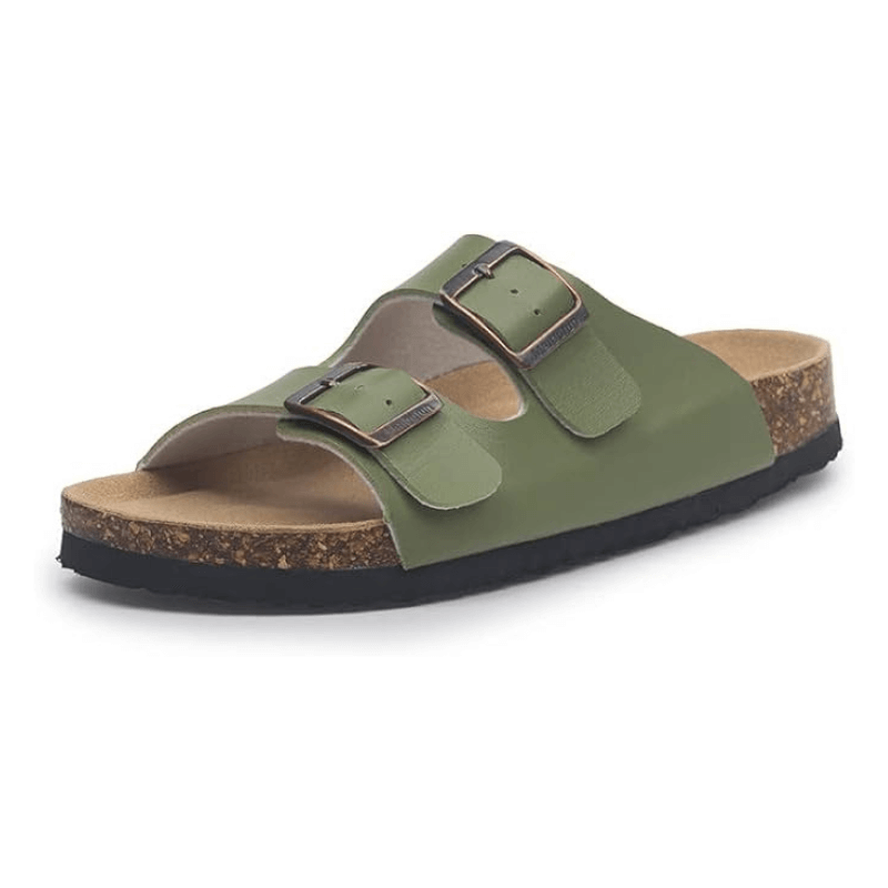 Lunbu Leather Sandal - Green